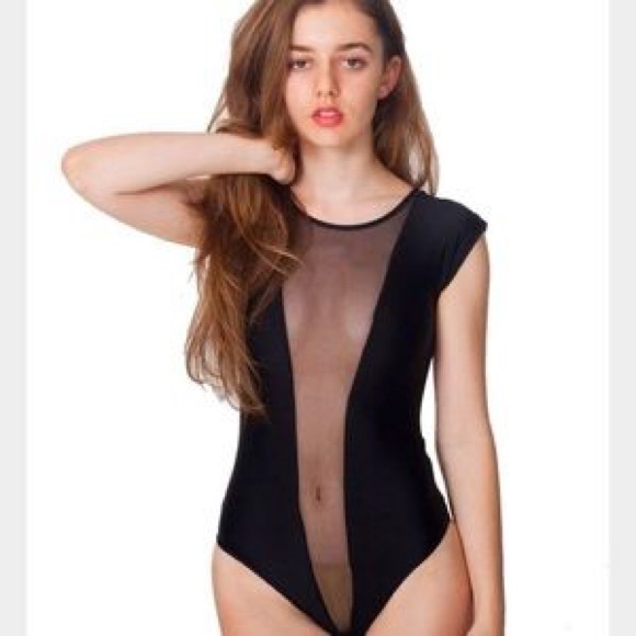 American Apparel leotard with mesh