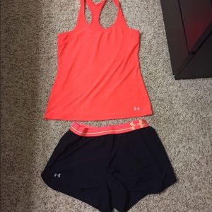 🔴On HOLD🔴 Coral Under Armour running outfit