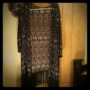 fringe top/ cardigan