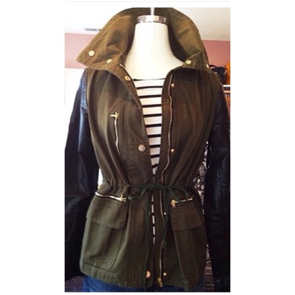 Lumier leather and cargo jacket size L
