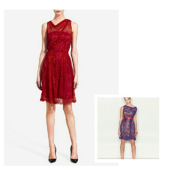 Red lace dress