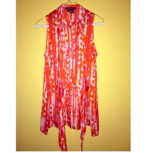 Coral and Pink Blouse