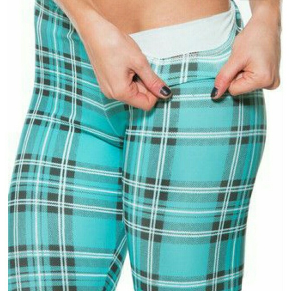 Blackmilk Tartan Turquoise Toasties