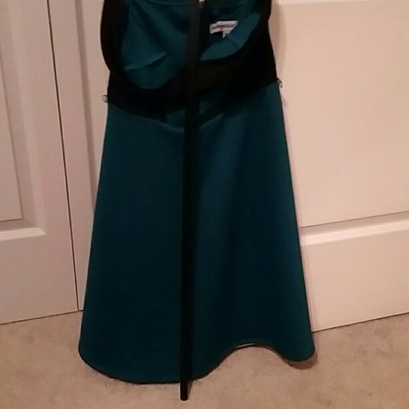 Strapless Teal and Lace Dress - Picture 2 of 3