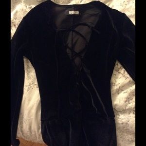 Velvet Avalon Reformation Lace Up BodySuit