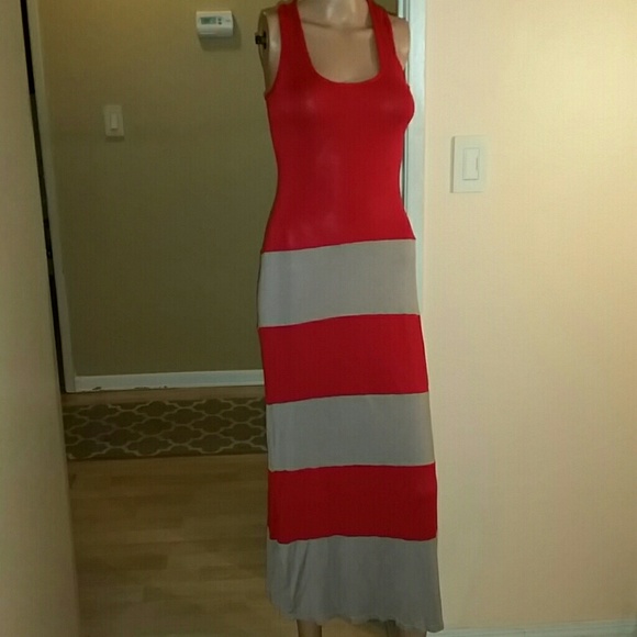Stripe maxi dress