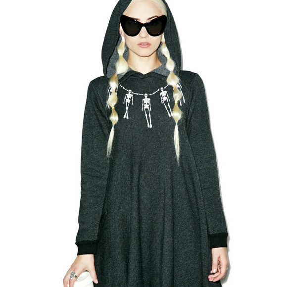 WILDFOX COUTURE skeleton asymmetrical sweater