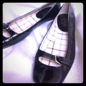 Coach patent leather flats