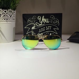 Ray Ban Aviator Flash Lenses (Green Flash)