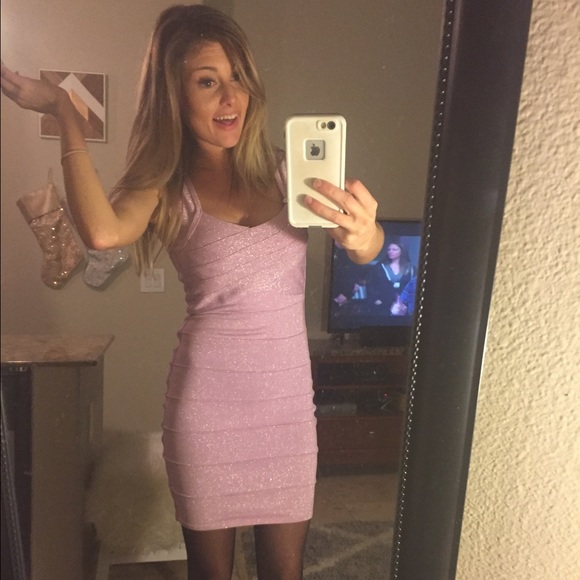 Purple bandage dress