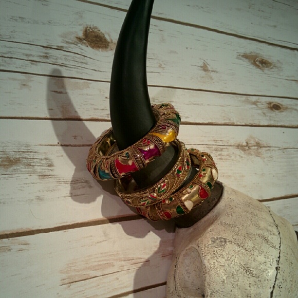 Vintage Jewelry - Vintage Indian bangles
