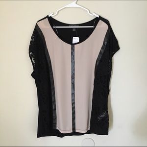 HOLD For Sarah/@scatherman Black lace & beige top.