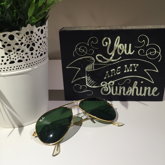 Ray Ban Aviator Classic Green Gold