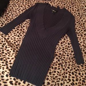 Dark Blue V Neck Sweater