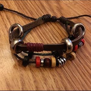 Beaded Leather Bracelet