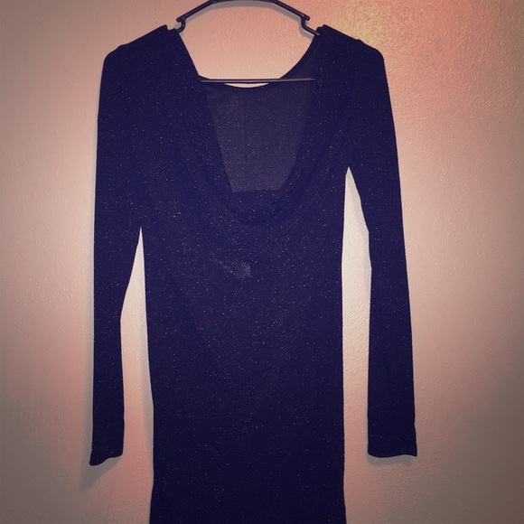 Sparkly low back drape dress