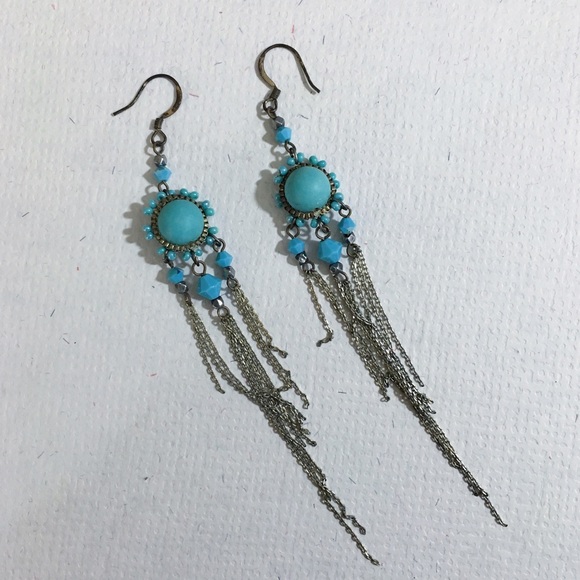 Handmade boho drop earrings