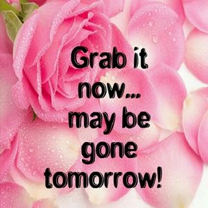 Grab it now may be gone tomorrow.