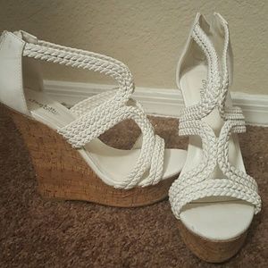 White and Tan Wedges