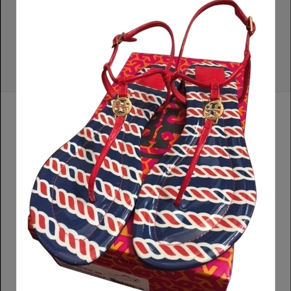 Tory Burch Lobster Bateau Sandals Size 10.5 NEW!
