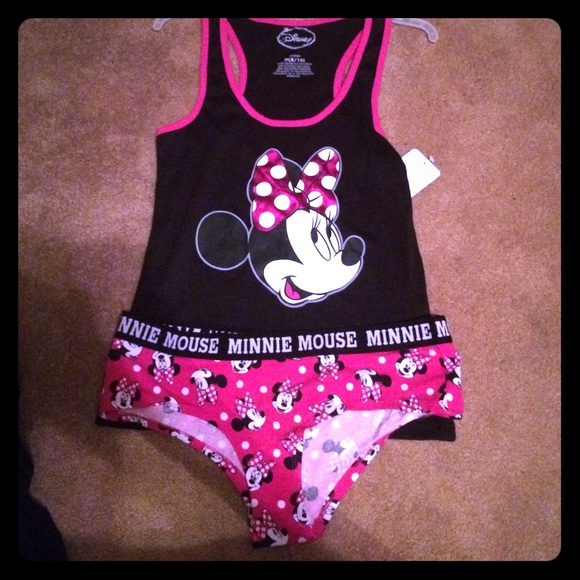 Minnie Mouse tank top/underwear pajamas