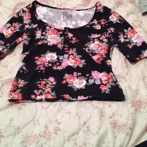 Pacsun Xs floral crop top