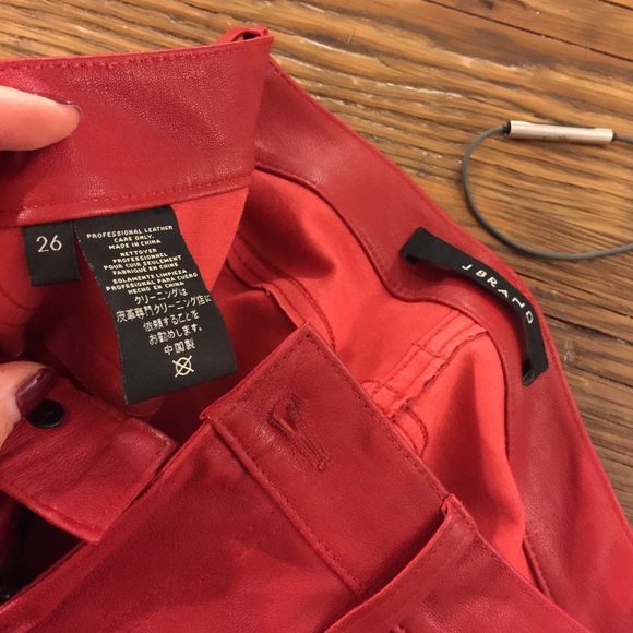 J Brand Pants - J brand red leather pants J Brand Pants - J brand red leather pants