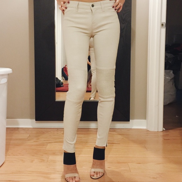 J Brand Pants - J brand cream leather pants J Brand Pants - J brand cream leather pants