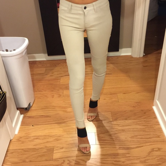 J Brand Pants - J brand cream leather pants J Brand Pants - J brand cream leather pants