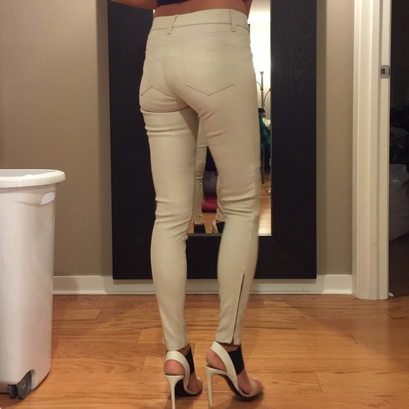 J Brand Pants - J brand cream leather pants J Brand Pants - J brand cream leather pants