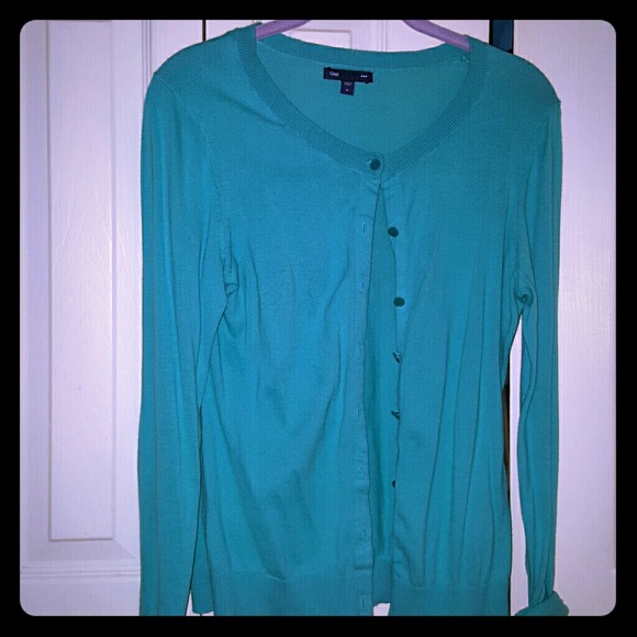 Gap long sleeve teal cardigan - Picture 1 of 2