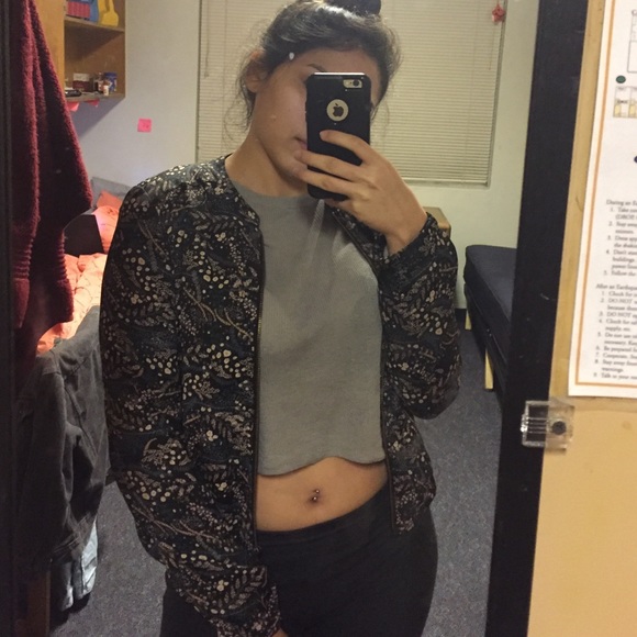 Floral Bomber Jacket - Picture 3 of 4