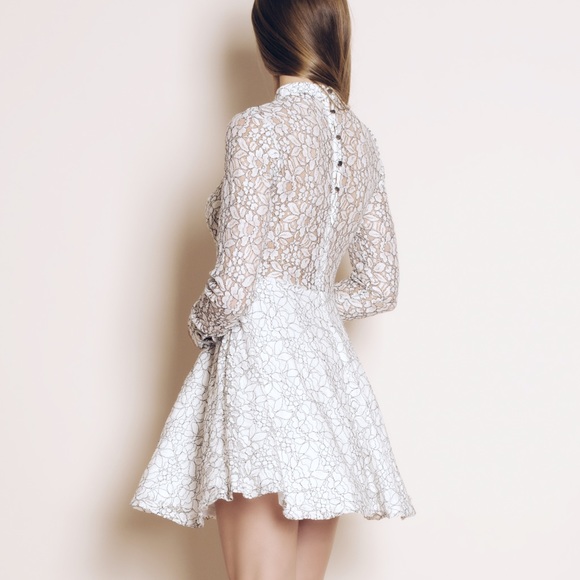 1DAYSALE "Paper Nautilus" Mini Flare Lace Dress - Picture 2 of 4