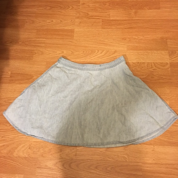 forever 21 denim chambray a line skater skirt - Picture 1 of 1