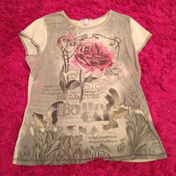 Cafe Rose Tee - Picture 1 of 4