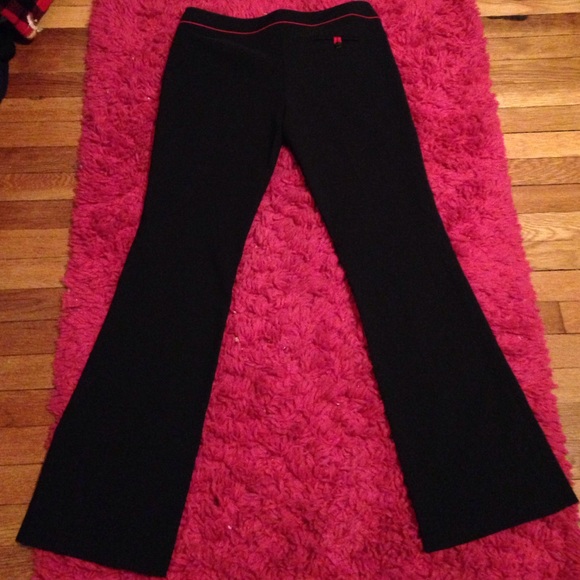 Black slacks with red trim - Picture 3 of 4
