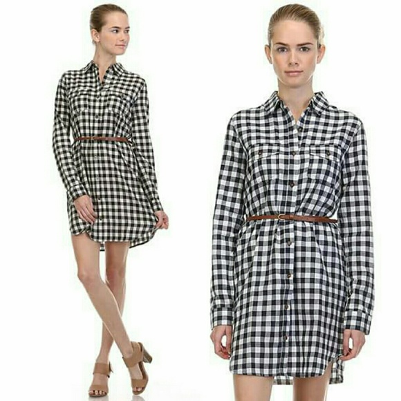 Gingham lightweight button up dresa/ shirt - Picture 2 of 2