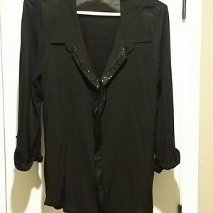 VINTAGE HAVANA black & sequin top.