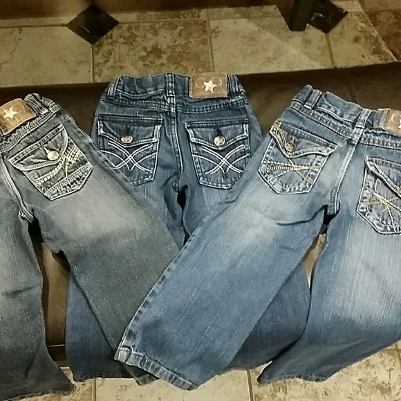 Three pair of COPPER DENIM Toddler Boys jeans