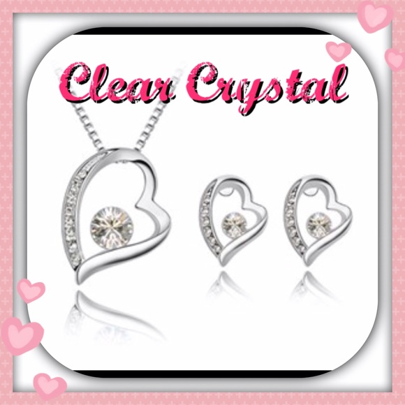 🆕💥Sale💥 Crystal Necklace & earrings set