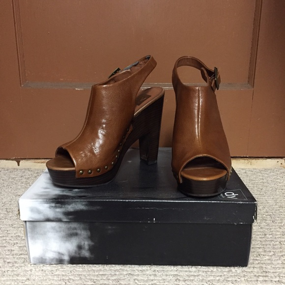 Cognac Studded Heels