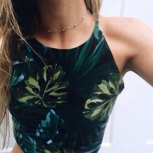 Jungle leaves crop top