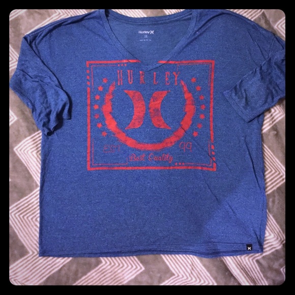 Hurley high low flowy 3/4 top size M