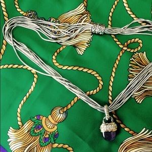 Silver multiple snake chain necklace