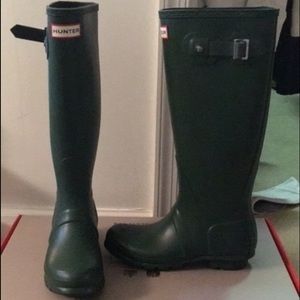 Hunter Green Rain Boots