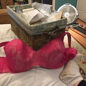 Lane Bryant Caicque lacy pink bra 42 DDD