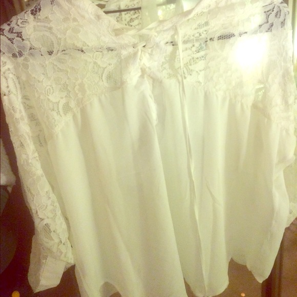 Super cute lace top with crisscross lacing on back