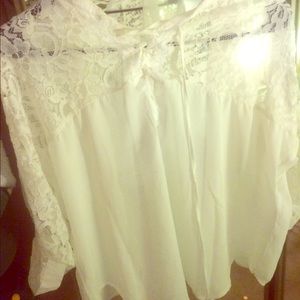 Super cute lace top with crisscross lacing on back