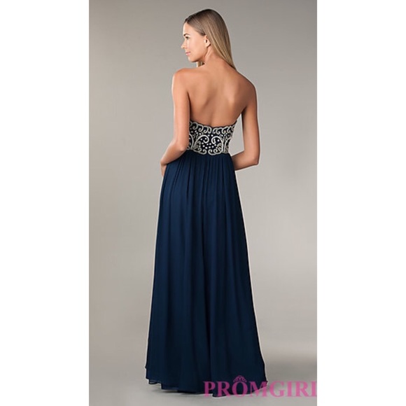 Beaded Strapless Formal Gown/Prom Dress - Picture 2 of 2