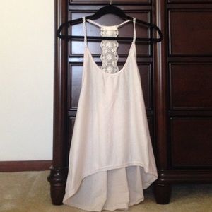 NWOT summer top with lace racer back